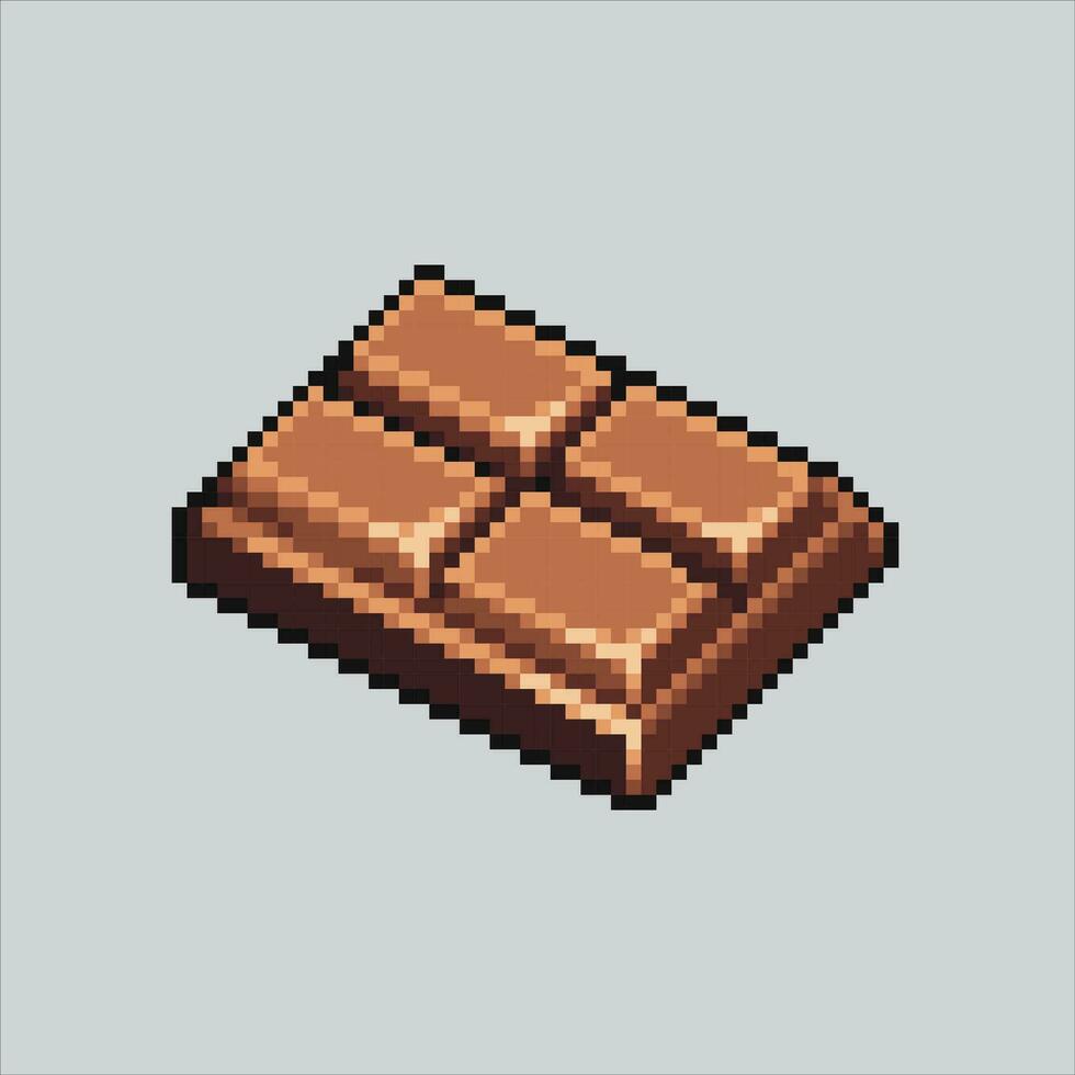 píxel Arte ilustración chocolate bar. pixelado chocolate bar. chocolate bar pixelado para el píxel Arte juego y icono para sitio web y vídeo juego. antiguo colegio retro vector