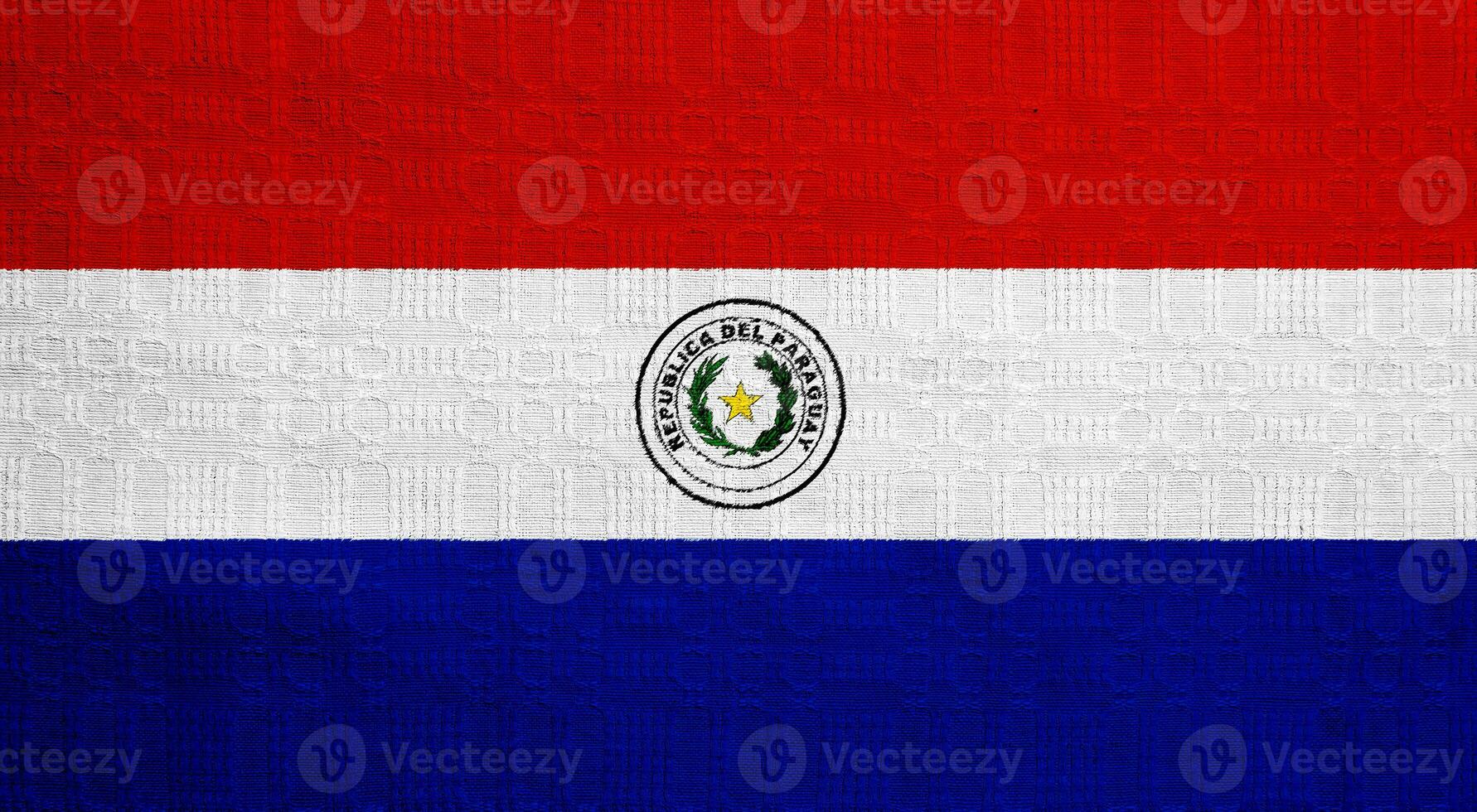 Flag of Republic of Paraguay on a textured background. Concept collage. photo
