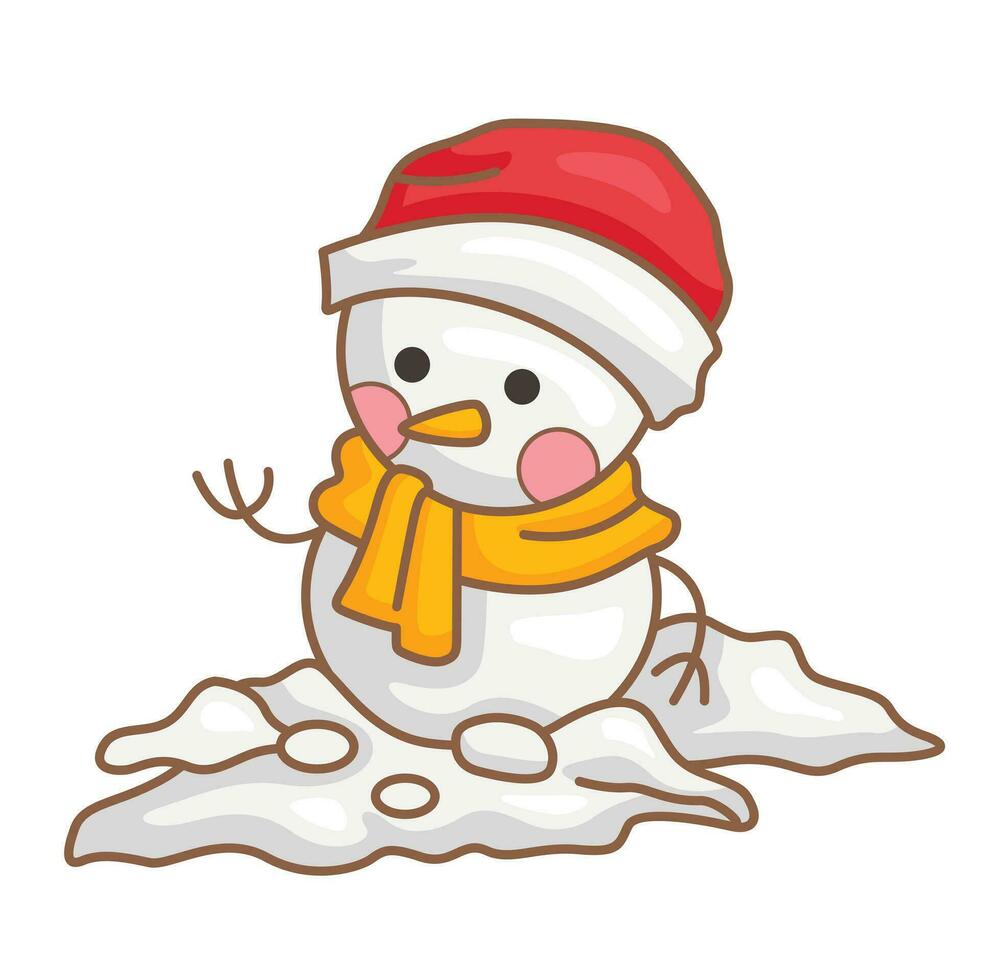 invierno monigote de nieve Navidad decoración antecedentes dibujos animados ilustración vector clipart pegatina