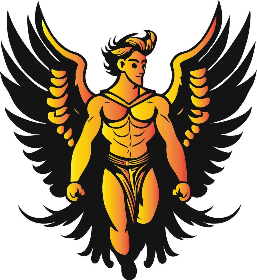 creative Angels Cartoon logo design vector