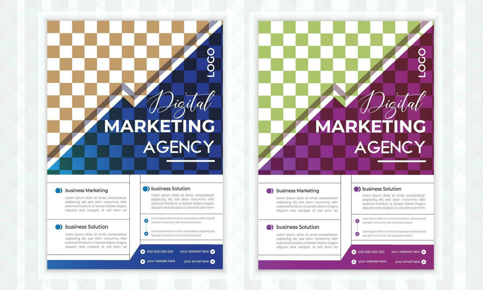 business flyer digital marketing flyer presentation vector