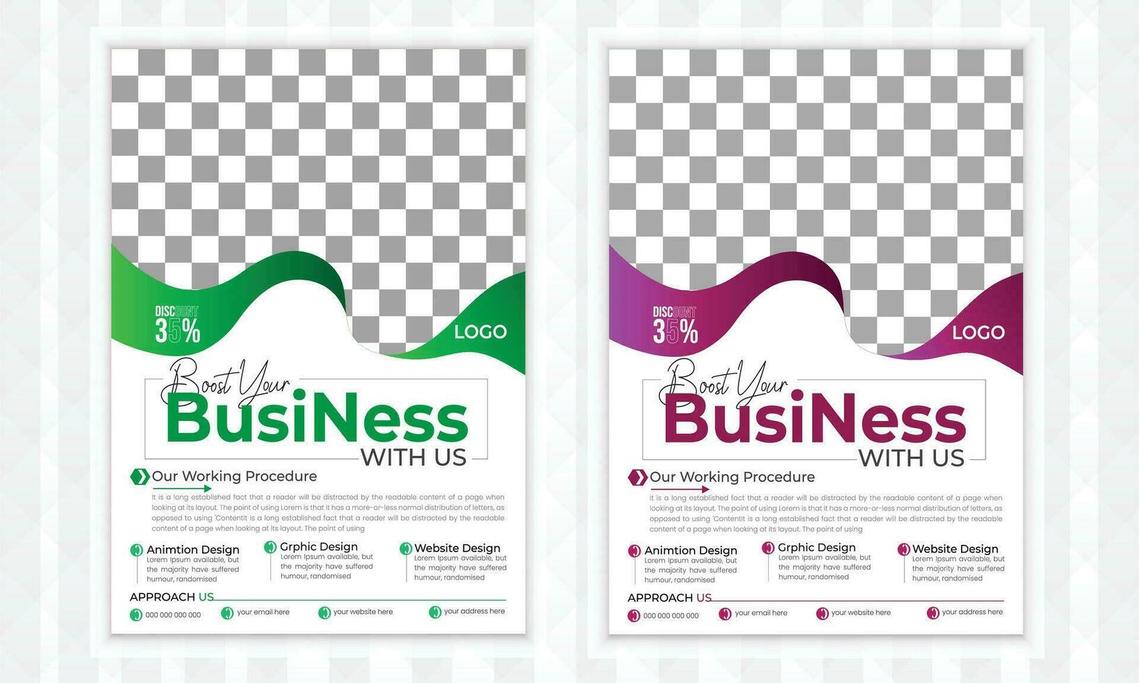 business flyer design flyer presentation vector