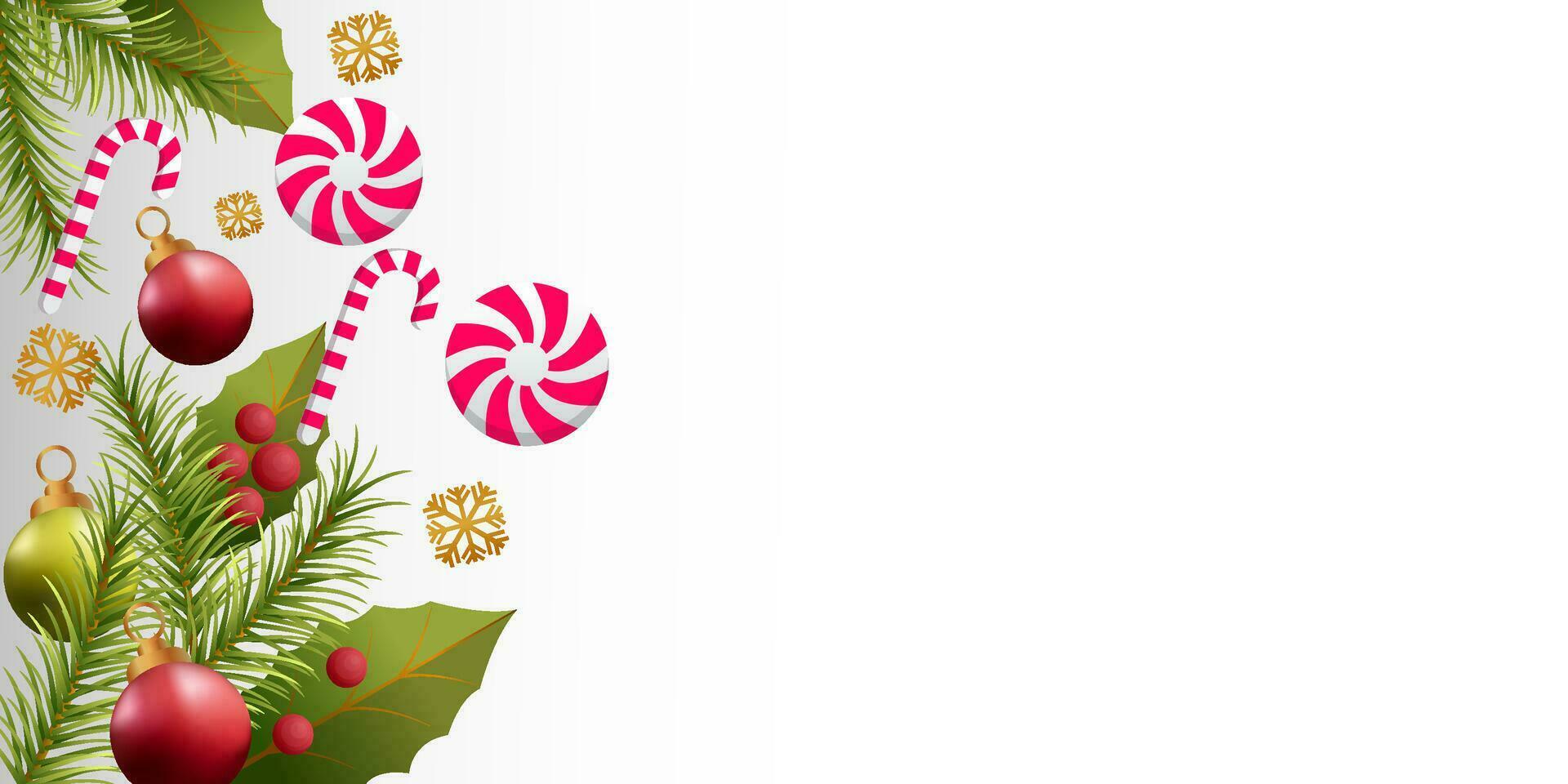 horizontal banner with copy space area for Christmas vector