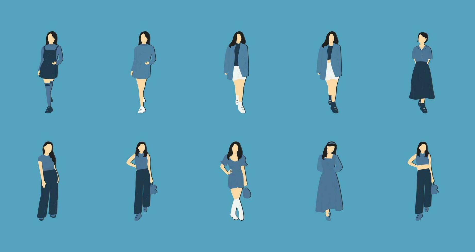 negocio mujer Moda vector