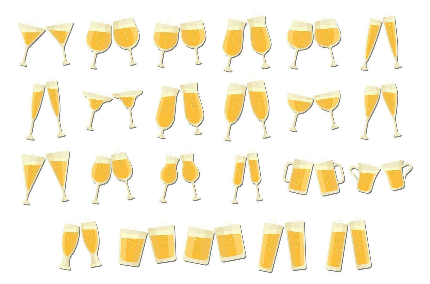 Sparkling Glasses Cheers Illustration vector