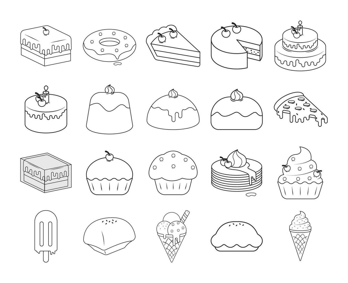 Cake Outline Illustration vector