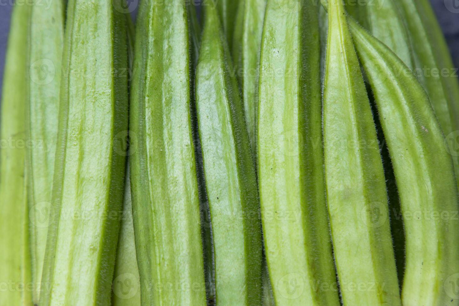 Fresh organic vegetables Ladies Finger or Okra agriculture background texture concepts photo