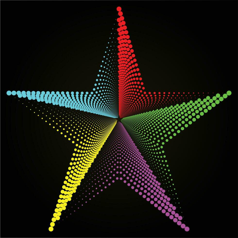 Multicolor dotted spiral vortex circle vector Mandala illustration