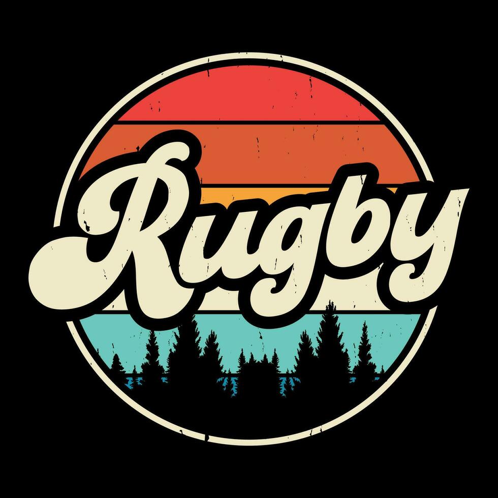 Funny Rugby Player Coach Vintage Rugby Player T-shirt Design vector