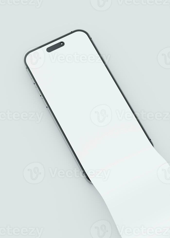 Long scroll smartphone screen, use for design presentation mockup photo