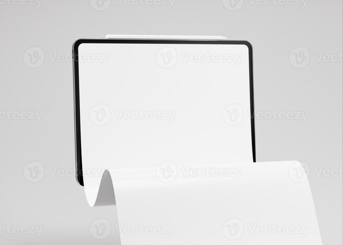 Long scroll tablet screen, use for design presentation mockup photo