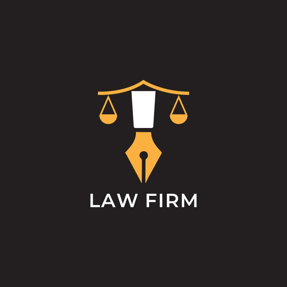 ley firma logo diseño vectro inspiración, ley oficina logo, abogado servicios logo modelo vector