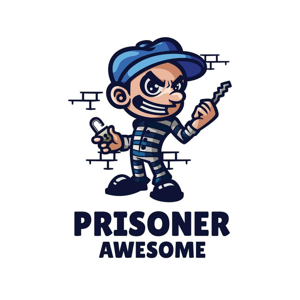 Illustration vector graphic of Prisoner, good For Logo Design