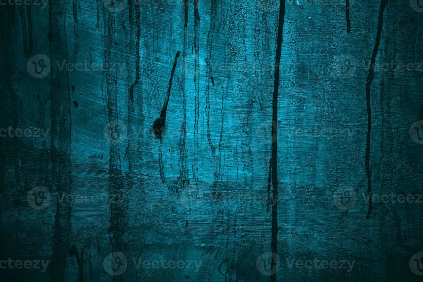 Blue wall Scary texture for background. Dark blue cracked cement photo