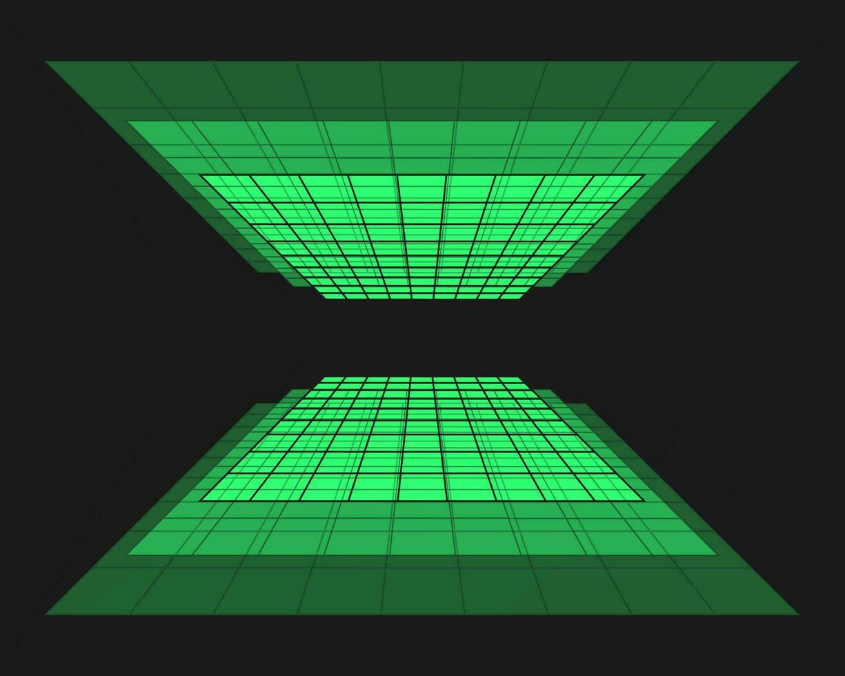 Cyber geometry y2k element. Cyberpunk shape. Isolated style on black background. Vector trendy illustration.