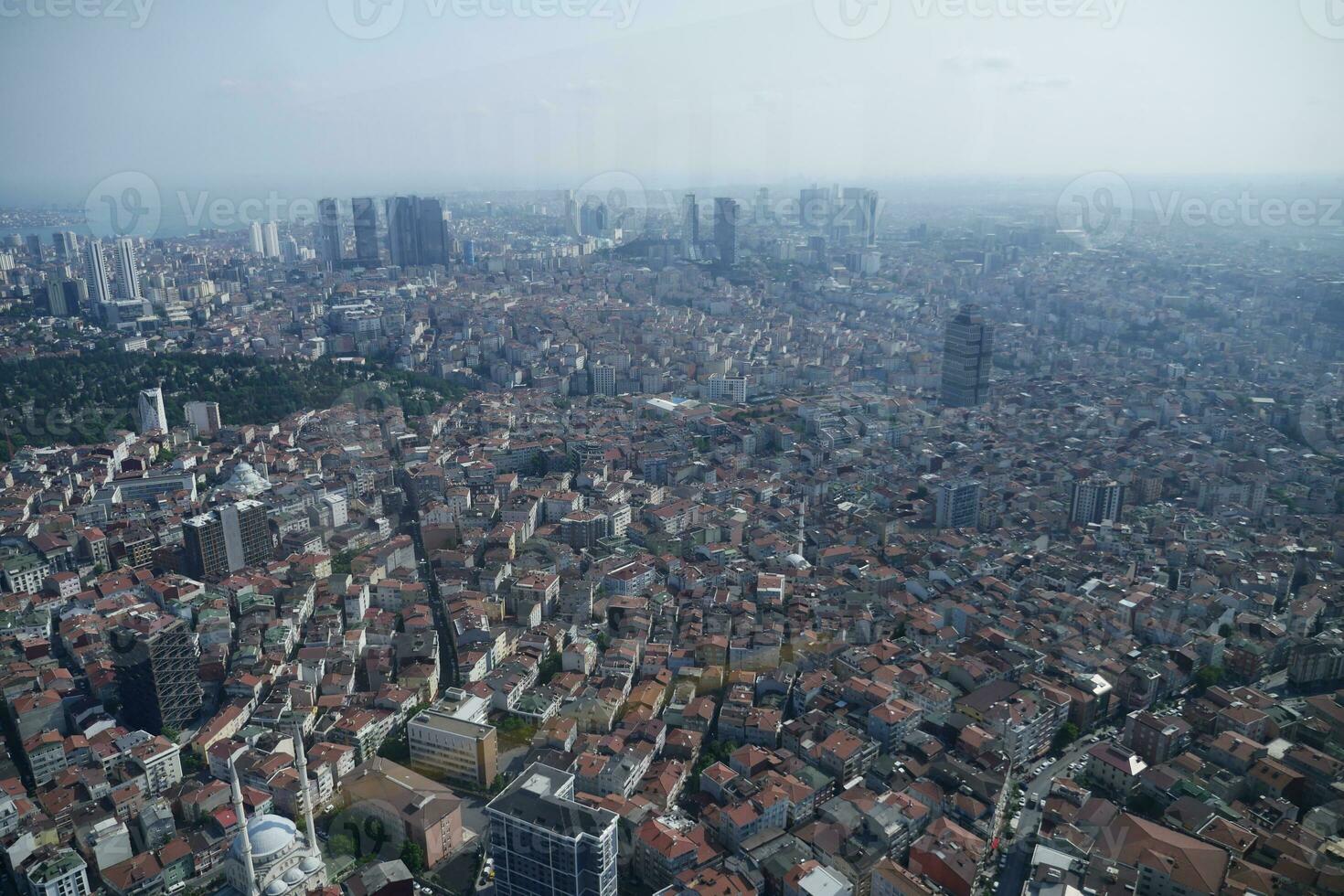 Arial View of Istanbul residential buildings photo