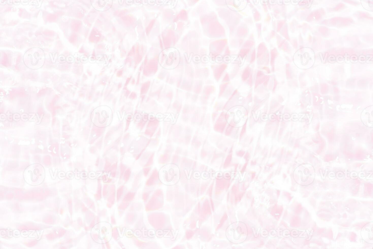 Defocus blurred transparent blue colored clear calm water surface texture with splashes reflection. Trendy abstract nature background. Water waves in sunlight with copy space. Blue watercolor shine. photo