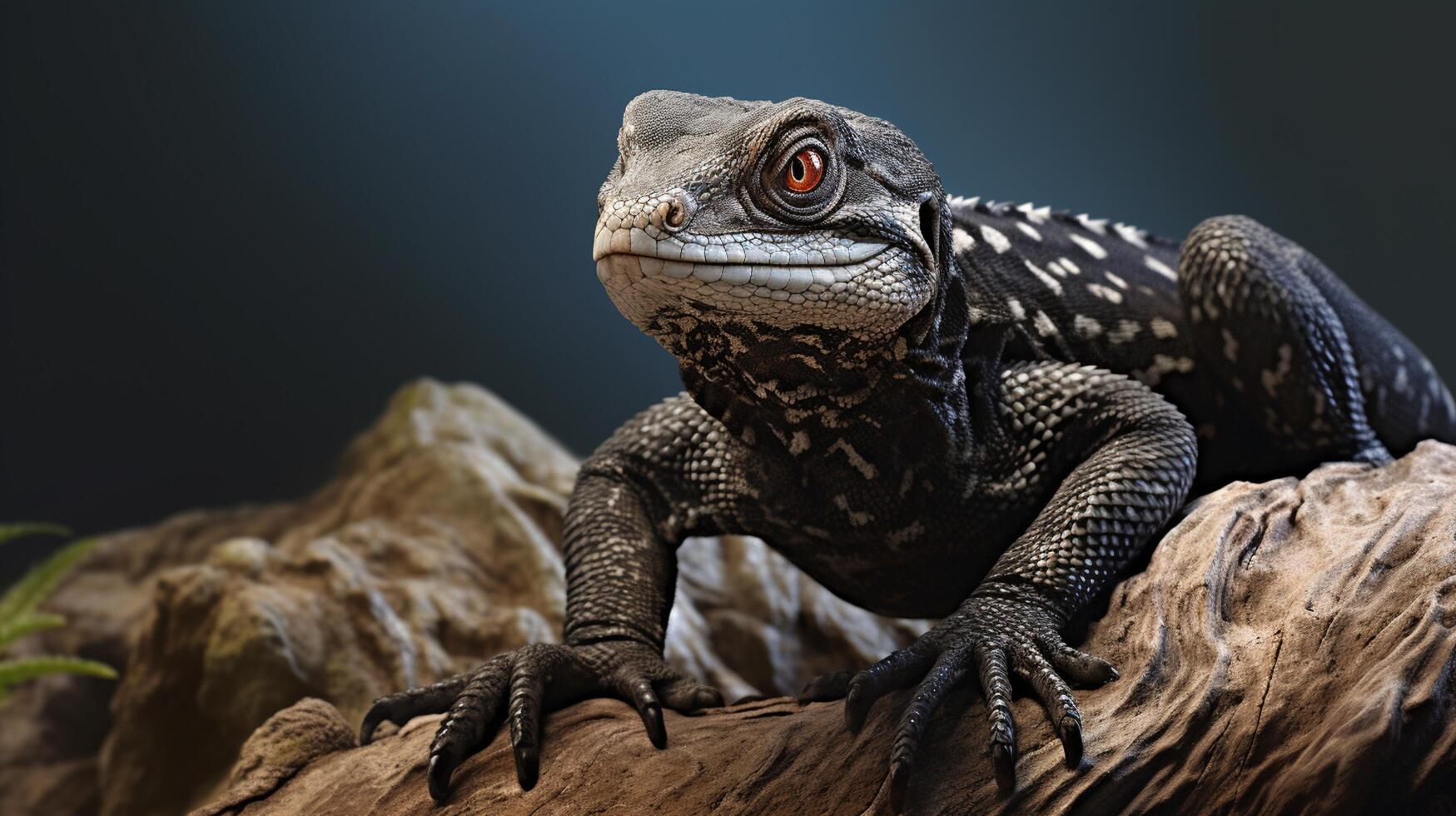 AI generated cute Ackie Monitor nature animal wallpaper background photo