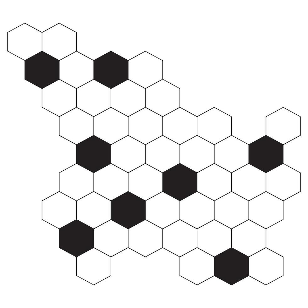 modern simple abstract seamlees black color hexagon honeycomb pattern art vector