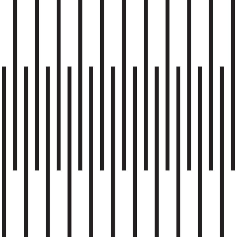 modern simple abstract seamlees black color half line vertical pattern art vector