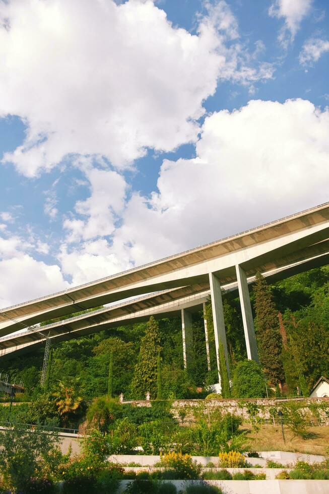 The Viaduc de Chillon is a viaduct in Switzerland located in Veytaux to the southeast of Montreux. photo