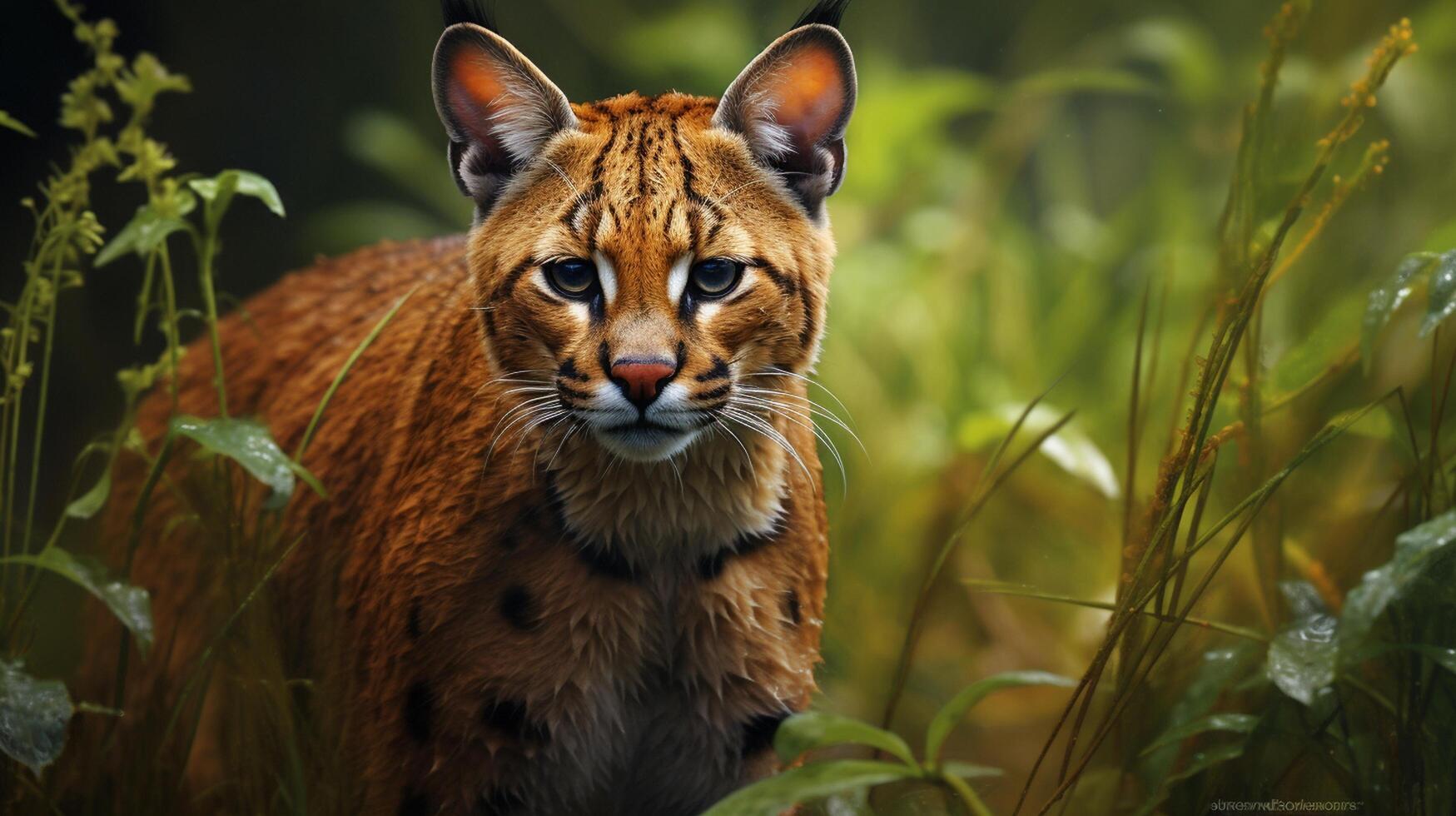 AI generated African Golden Cat photo