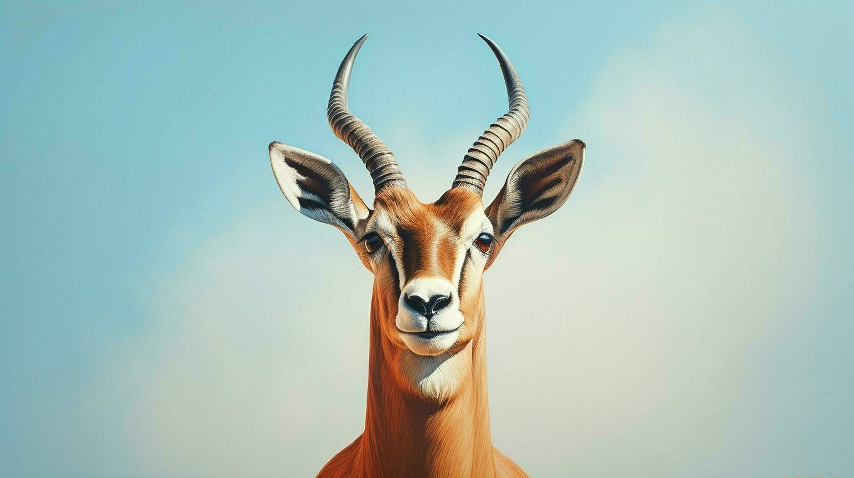 AI generated Antelope image of a gazelle in the wild photo