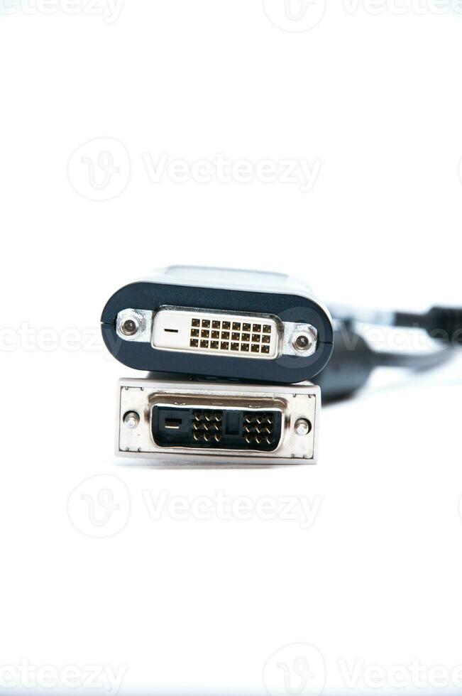 DVI to display port adapter and DVI cable photo