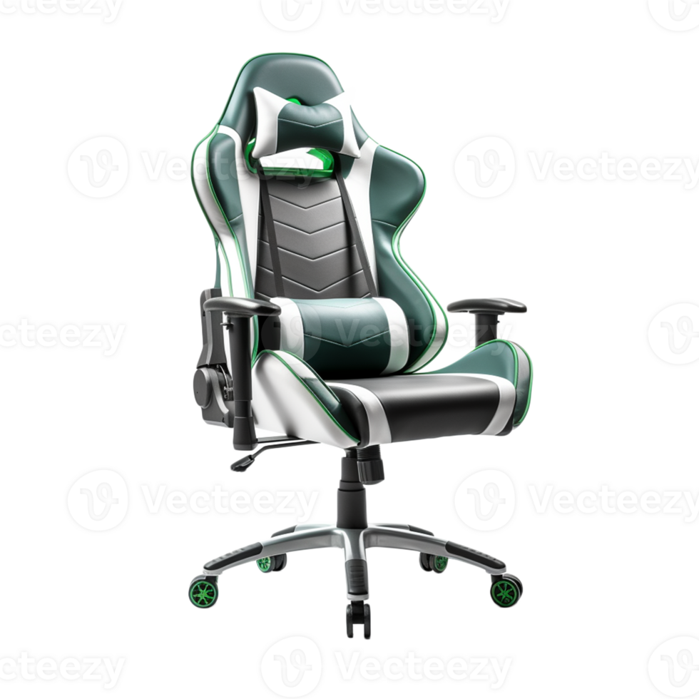 AI generated Green gaming chair PNG