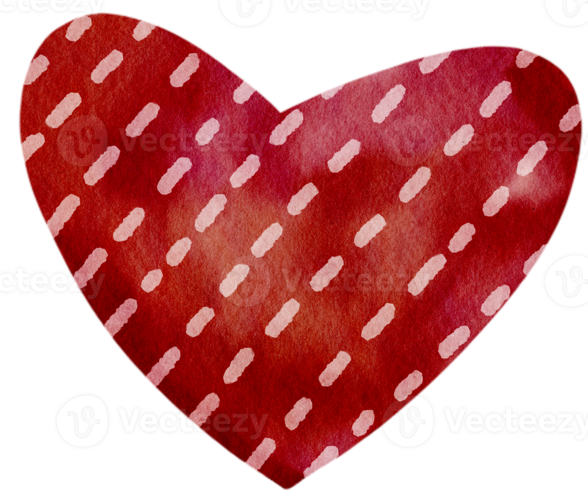 Watercolor Heart. Valentine Heart Hand Painting Style png