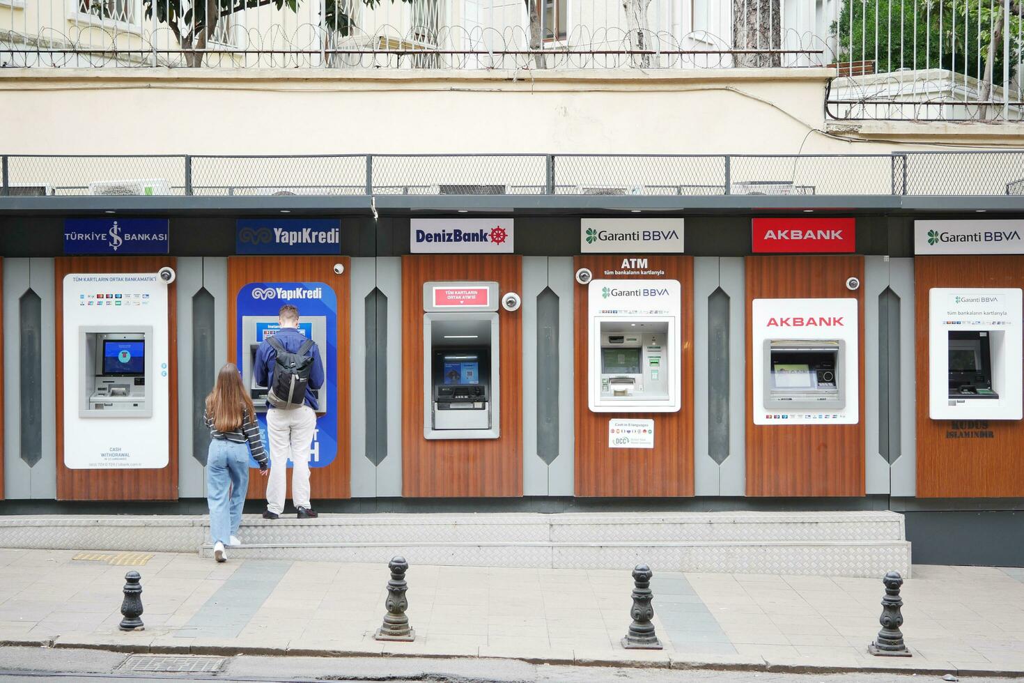 Turkey istanbul 23 july 2023. ATMs machines of the main turkish banks in istanbul, photo