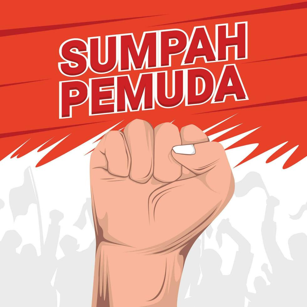 hand drawn post for youth pledge vector