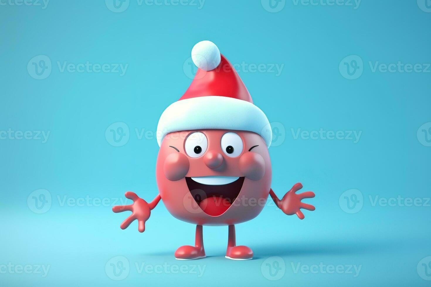 AI generated a cartoon character wearing a santa hat photo