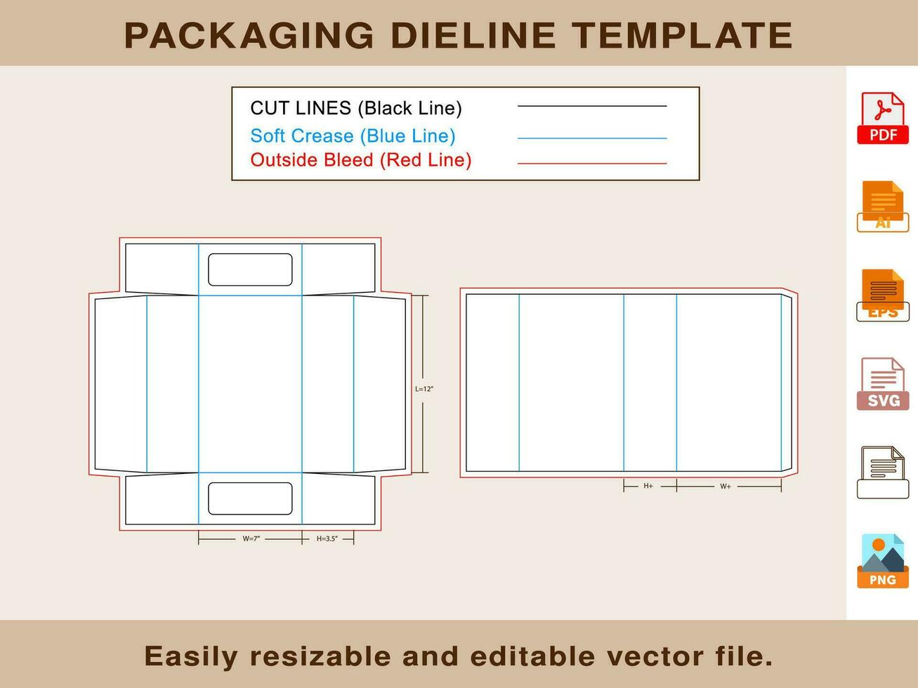 Shoe Box, Match Box Dieline Template vector