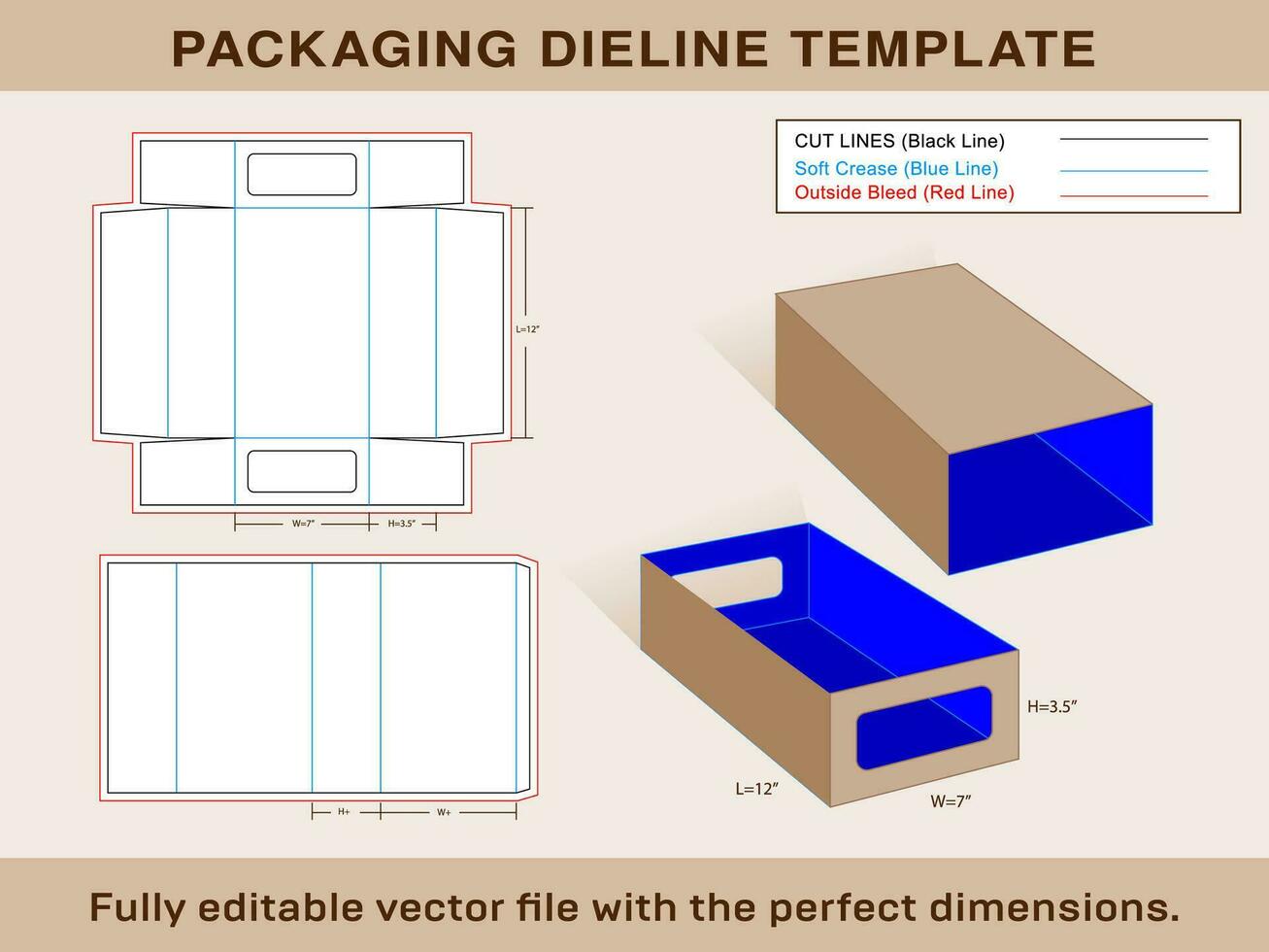 zapato caja, partido caja dieline modelo vector