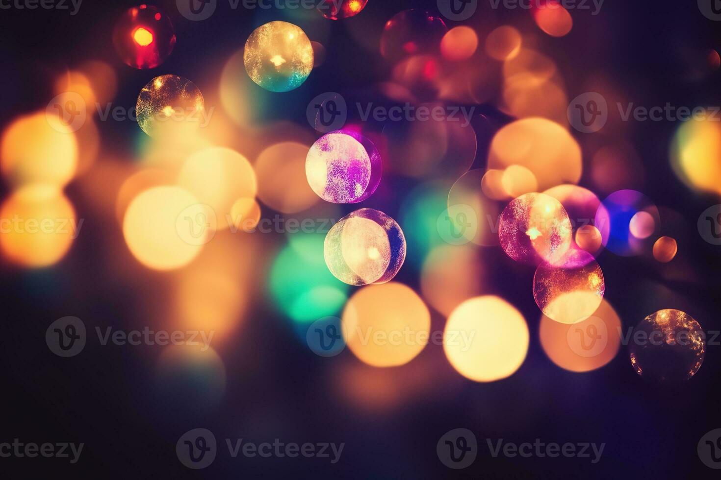 AI generated colorful lights are shown in a blurry photo