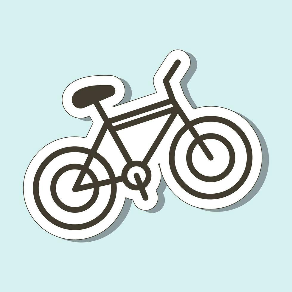 Tourist sticker with bicycle vector