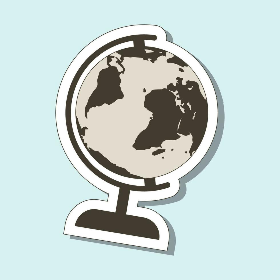 Tourist sticker with globe vector
