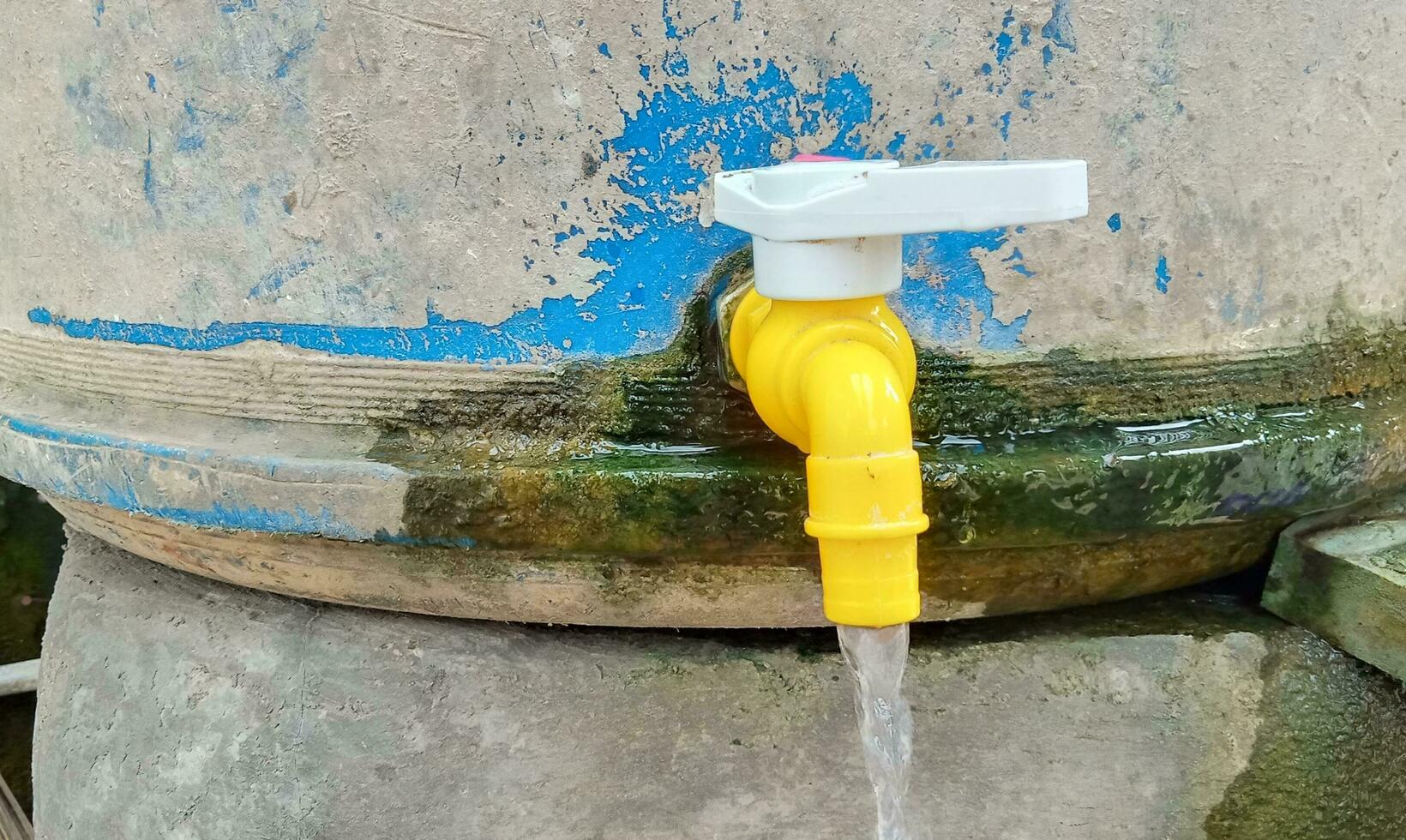 water tap in the field to irrigate the land stock photo