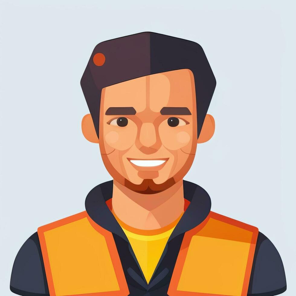 ai generado ingeniero avatar icono acortar Arte pegatina decoración sencillo antecedentes foto