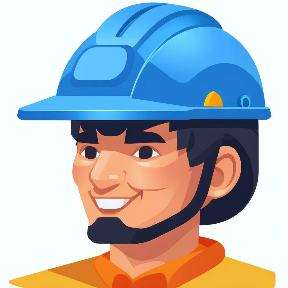 AI generated Engineer Avatar Icon Clip Art Sticker Decoration Simple Background photo