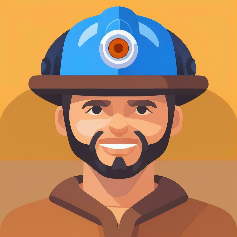 AI generated Engineer Avatar Icon Clip Art Sticker Decoration Simple Background photo