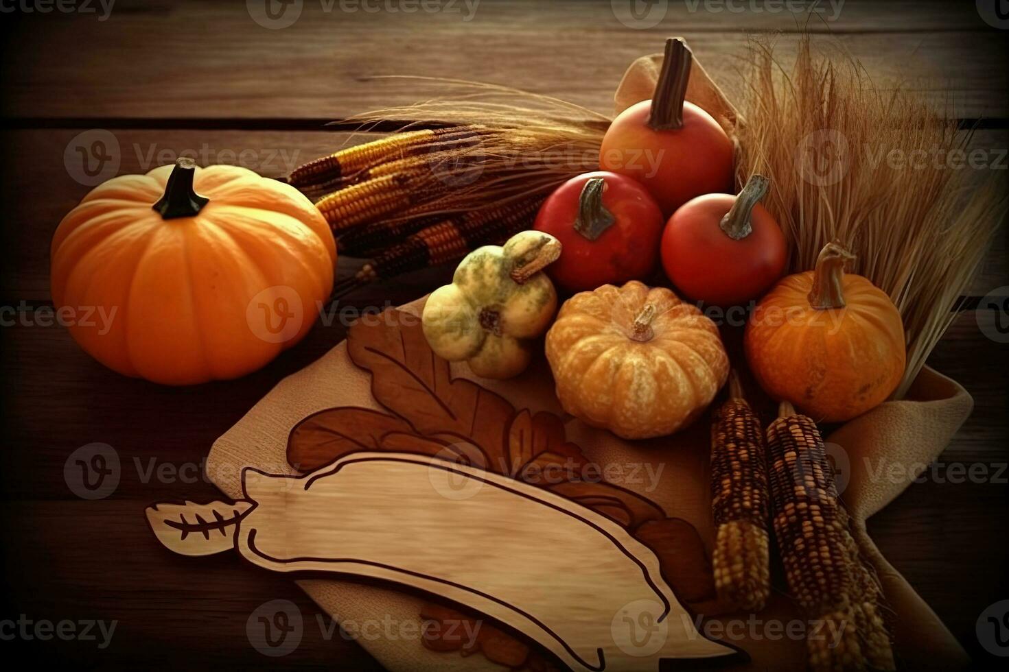 a basket with fruits and vegetables on a wooden table photo