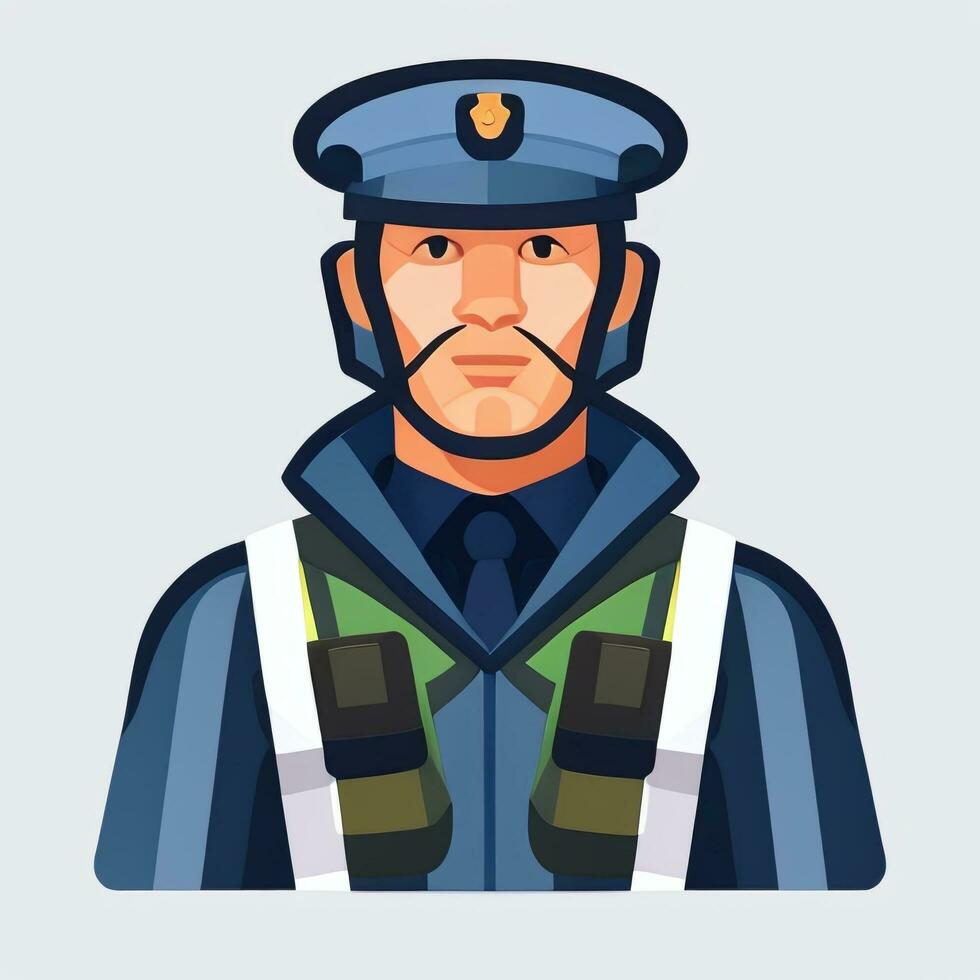 AI generated Soldier Avatar Potrait Icon Clip Art Sticker Decoration Simple Background photo