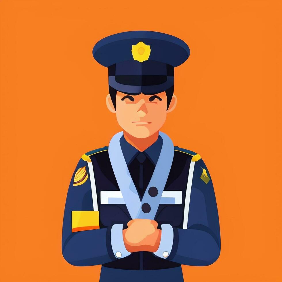 AI generated Soldier Avatar Potrait Icon Clip Art Sticker Decoration Simple Background photo