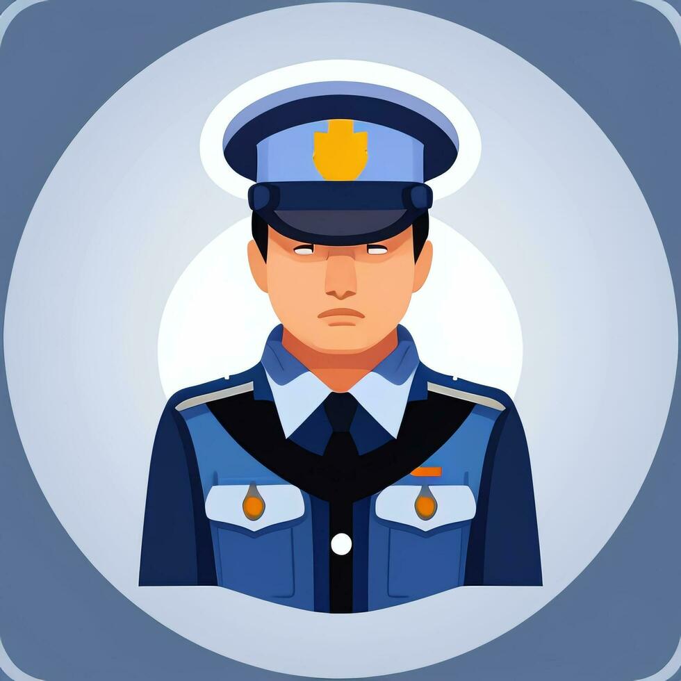 AI generated Soldier Avatar Potrait Icon Clip Art Sticker Decoration Simple Background photo