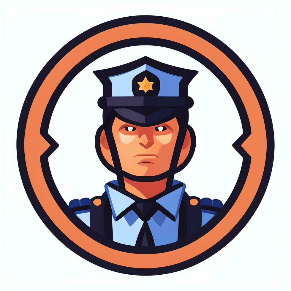 AI generated Soldier Avatar Potrait Icon Clip Art Sticker Decoration Simple Background photo