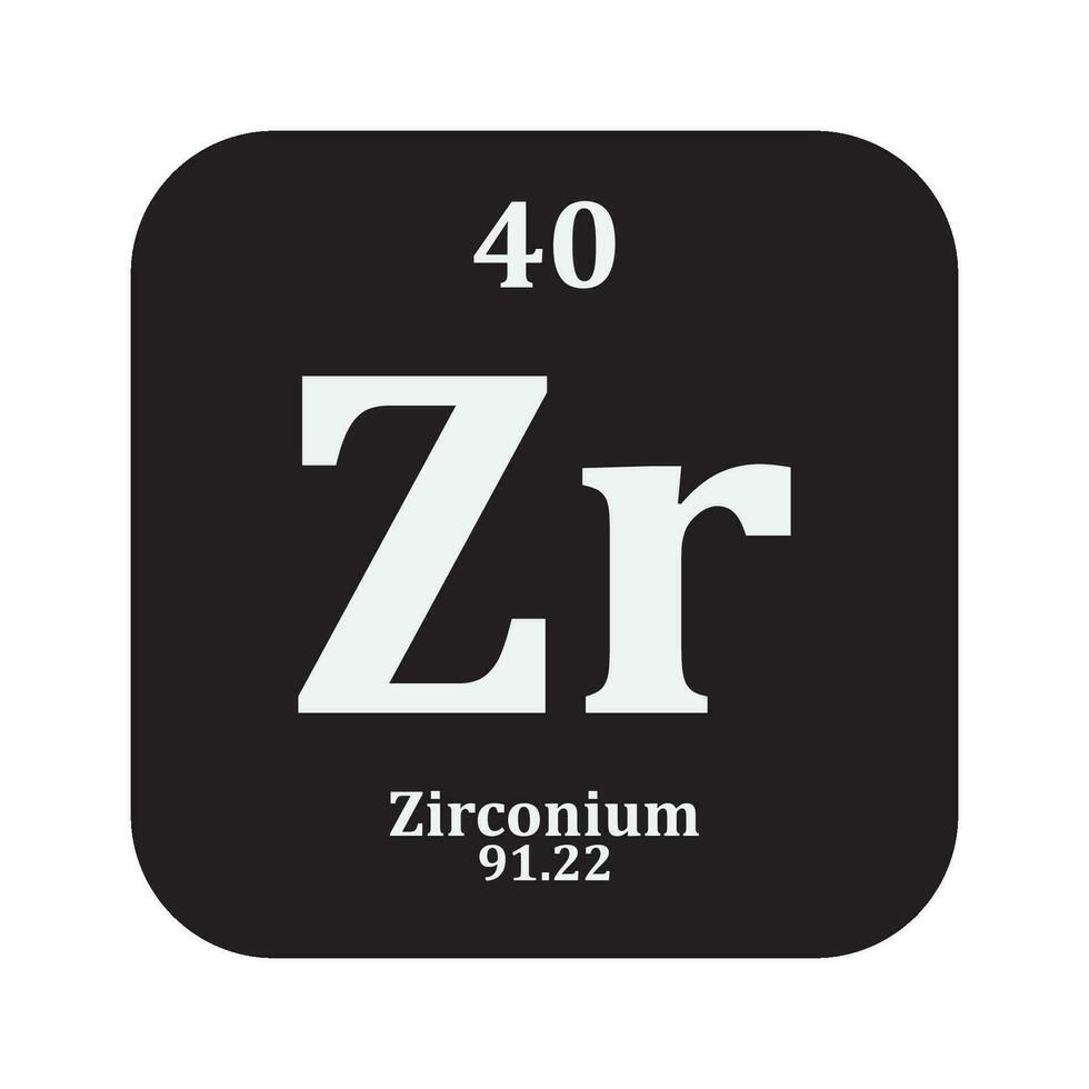 Zirconium chemistry icon vector