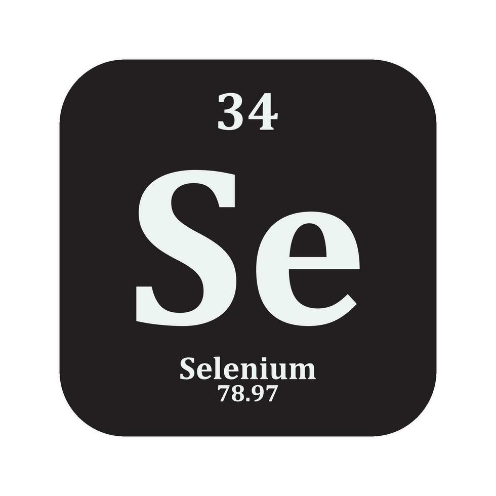 Selenium chemistry icon vector