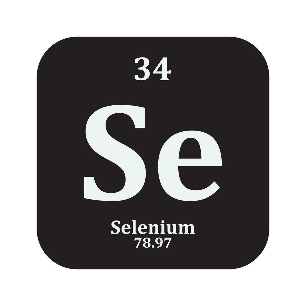 selenio química icono vector